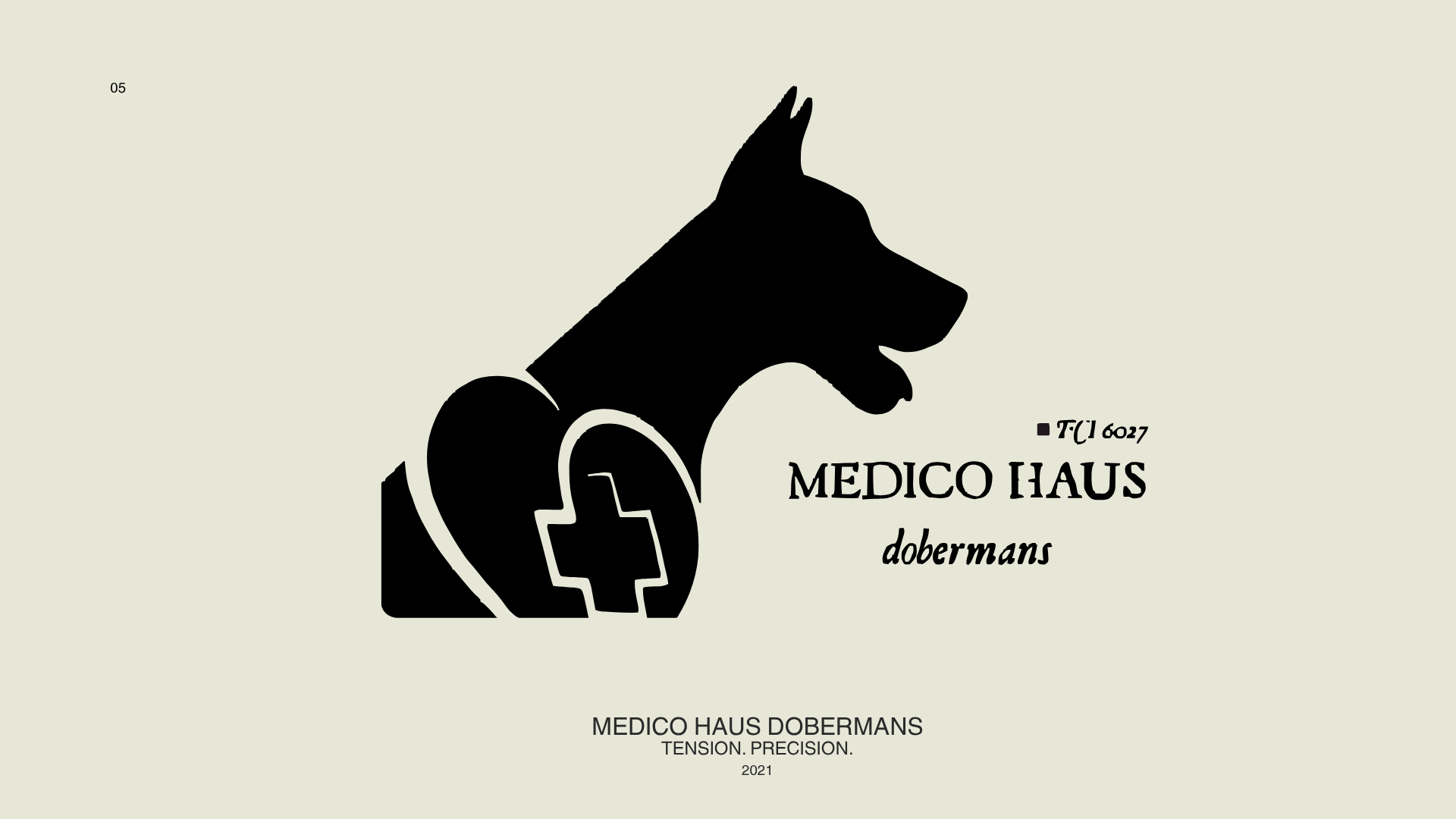 Medico Haus Dobermans logotype concept