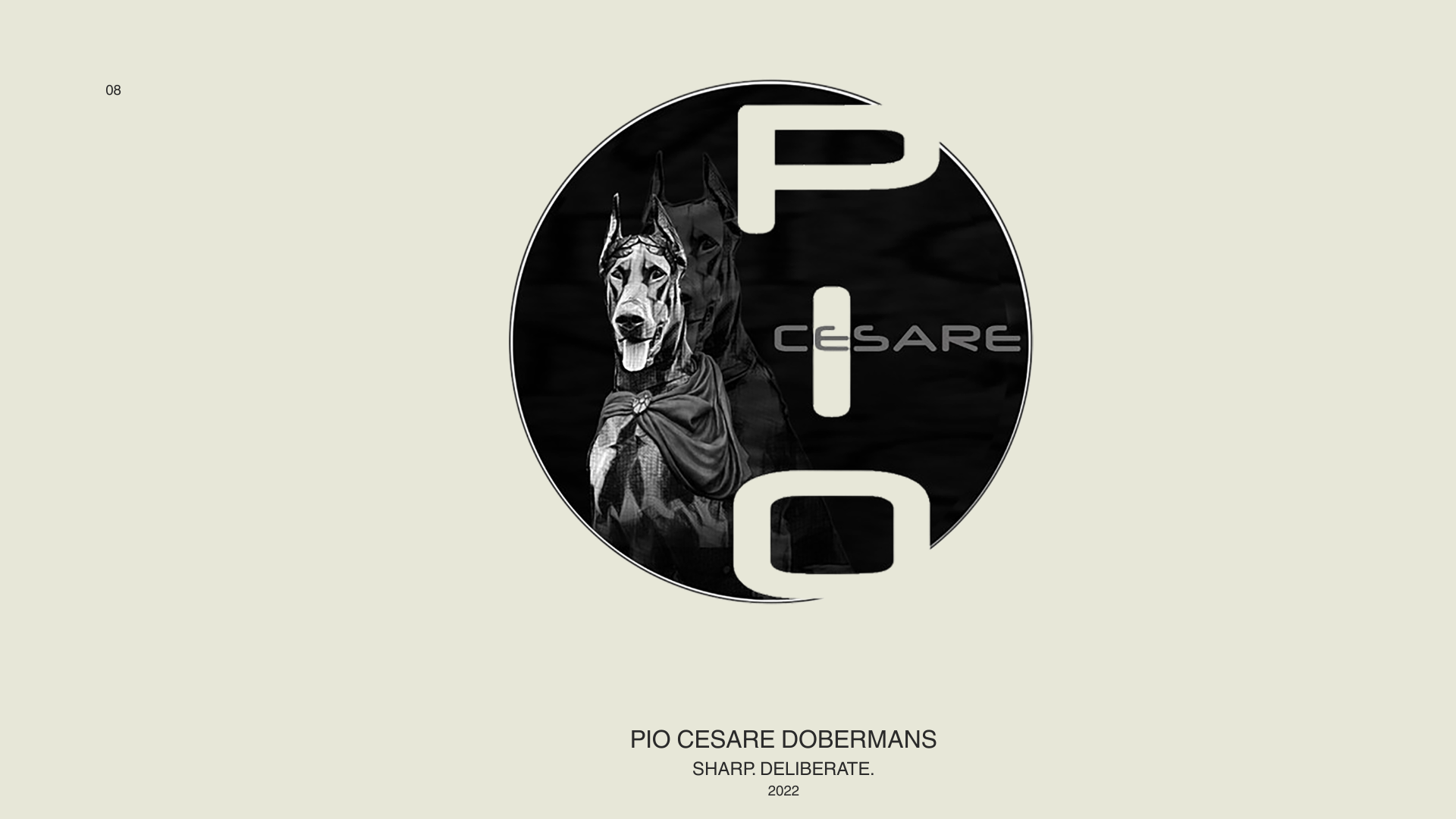 Pio Cesare Dobermans logotype concept